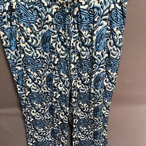 Michael Kors Blue and White Patterned Women's Pants Lot 46